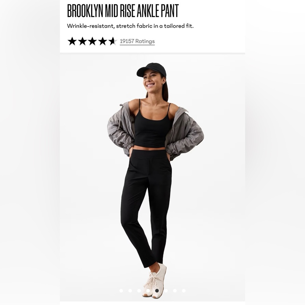Athleta Black Brooklyn Mid Rise Ankle Pant - Size 16